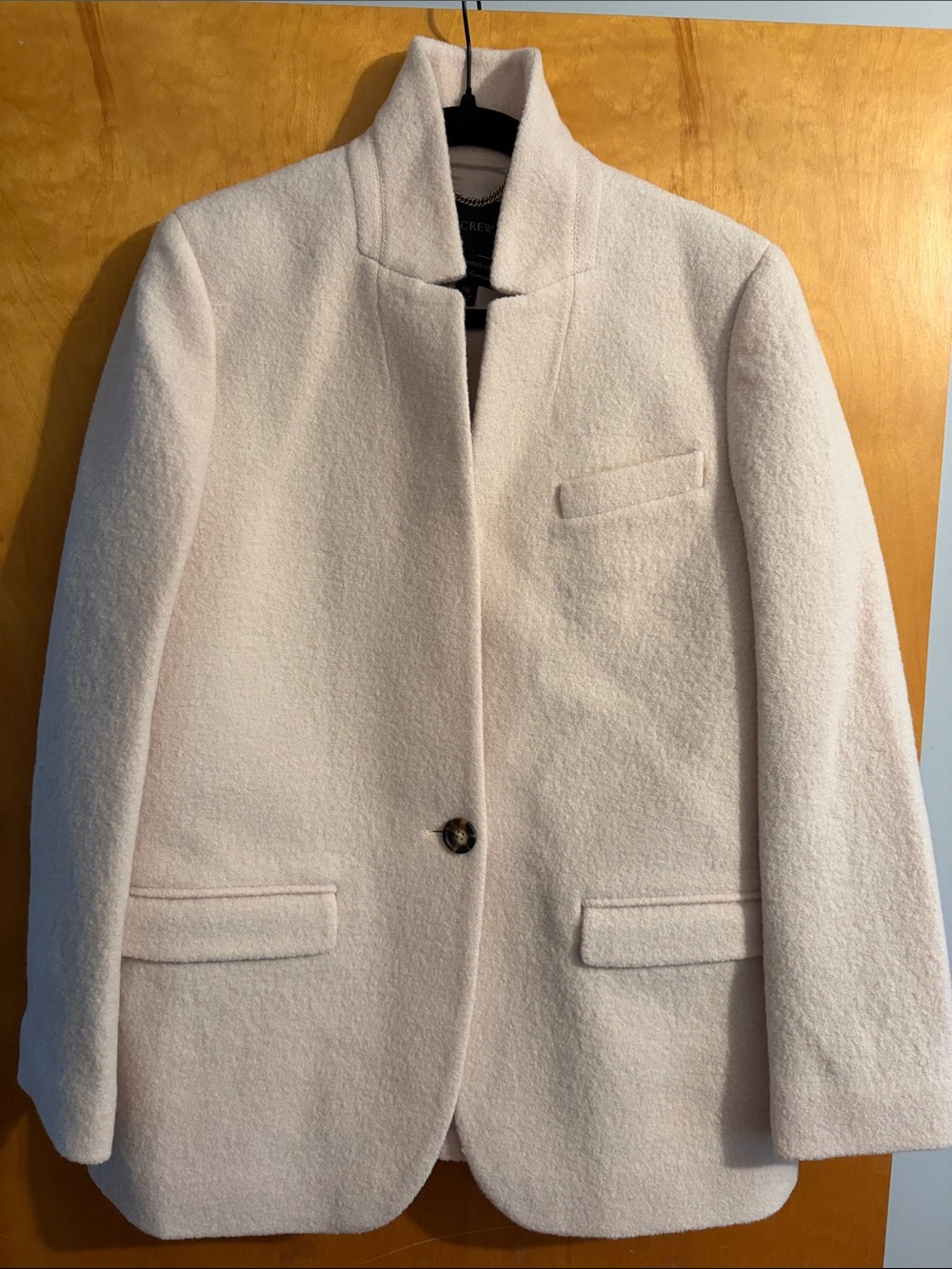 J. Crew Cream Single-Button Wool Blend Blazer